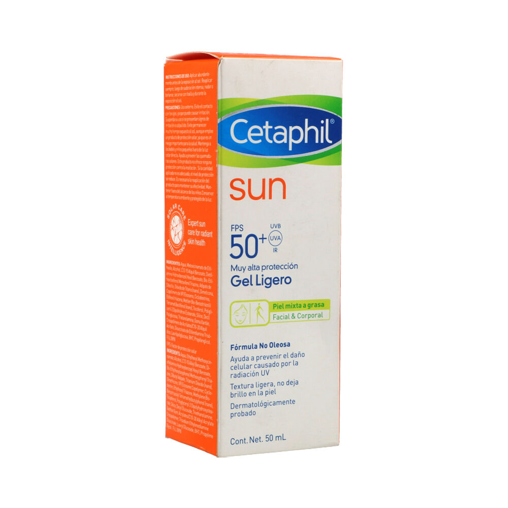 Cetaphil Protector Solar Ligero en Gel SPF50 X 50mL
